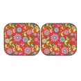 thumbnail image 7 of Disketp 2 Piece Vector Mexican Otomi Style Bright Pattern Windshield Sunshades,Folding Windshield Sun Shade For Car Suv Trucks Sedan,Blocks Uv Rays Sun Visor Protector-Small, 7 of 7