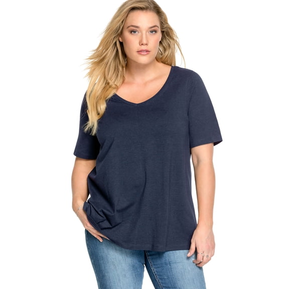 Ellos Women's V-Neck A-Line Tunic Tunic