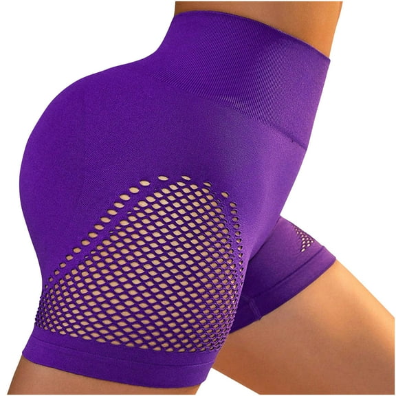 cfhntfmh Gym Shorts for Women Soft Stretch High Waisted Athletic Shorts Fashion Hollow out Running Activewear Yoga Shorts