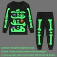 thumbnail image 2 of Rimyaw Toddler Halloween Skeleton Pajamas Glow in the Dark Boys Girls Cobweb Printed Sleepwear Sets Kids Pjs Clothes Size 5T, 2 of 6