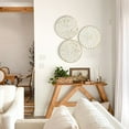 thumbnail image 5 of 3Pcs 12" Gold Wall Decor Metal White Washed Starbursts Radial Plate Wall Art Modern Accent Hanging Wall Home Decorations, 5 of 7
