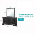 thumbnail image 2 of Dressers Traditional Black Storage Dresser, 33"H x 60"W x 18"D | Black | Particle Board, 2 of 5