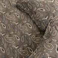 thumbnail image 3 of BNM Paisley Flannel Cotton Duvet Set, King/Cali King, Grey, 3 of 7