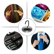 Tzgsonp Spinning Tie Rack and Belt Hanger (2 Pack) Ultimate Hanger Holder Hook for Storing Neck Ties, Belts, and Scarves