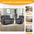 thumbnail image 7 of Bonzy Home Manual Reclining Sofa Set with Adjustable Backrest, Living Room Recliner Sofa for Adult with Single Recliner Chair & Loveseat, Couch Recliners for Living Room Furniture, Dark Gray, 7 of 7