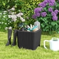 thumbnail image 6 of Outdoor Resin Storage Side Table with Removable Lid and Wicker-woven Accent, 6 of 10