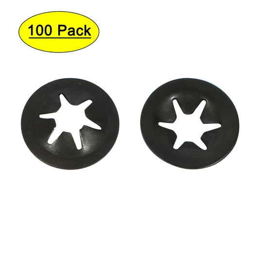 Unique Bargains 100Pcs 4mm x 12mm Internal Tooth Locking Washers