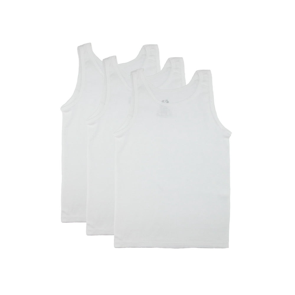Fruit of the Loom Solid White Layering Tank Undershirts, 3 Pack