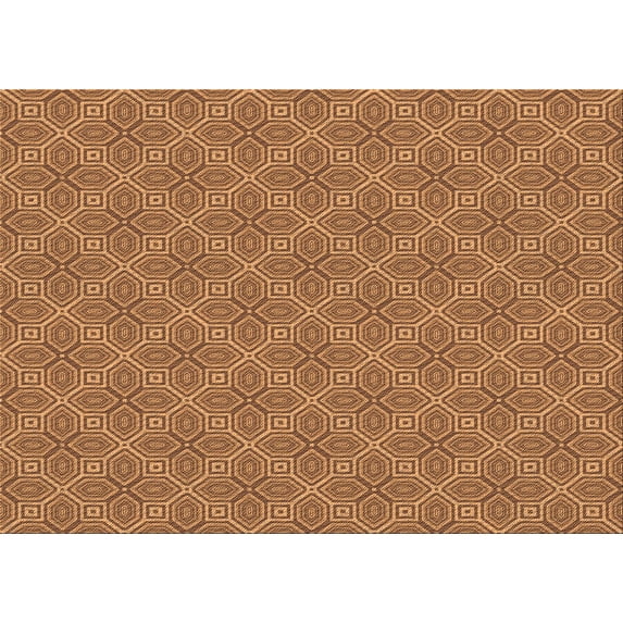 Ahgly Company Indoor Rectangle Patterned Carrot Orange Area Rugs, 2' x 3'