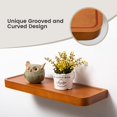 thumbnail image 7 of Marsmiles 17 inch Pine Solid Wood Floating Shelves Set of 2, Rustic Shelves for Wall Storage, Shelves for Bedroom Living Room Office, 7 of 7