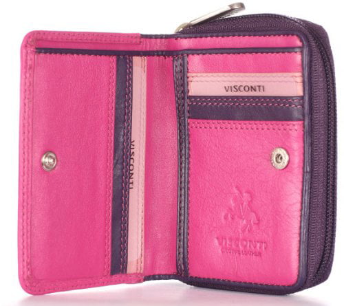 Visconti SP28 Multi Colored Soft Leather Purse Card ID Travel Wallet Gift Boxed 