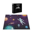 Ambesonne Universe Jigsaw Puzzle Durable Cardboard, Astronaut in Space