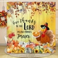 thumbnail image 2 of Thanksgiving Shower Curtain, Fall Shower Curtain Autumn Pumpkin Shower Curtain Turkey Shower Curtain, Autumn Fall Shower Curtains for Bathroom Set with Hooks, 72X72 inches, 2 of 6