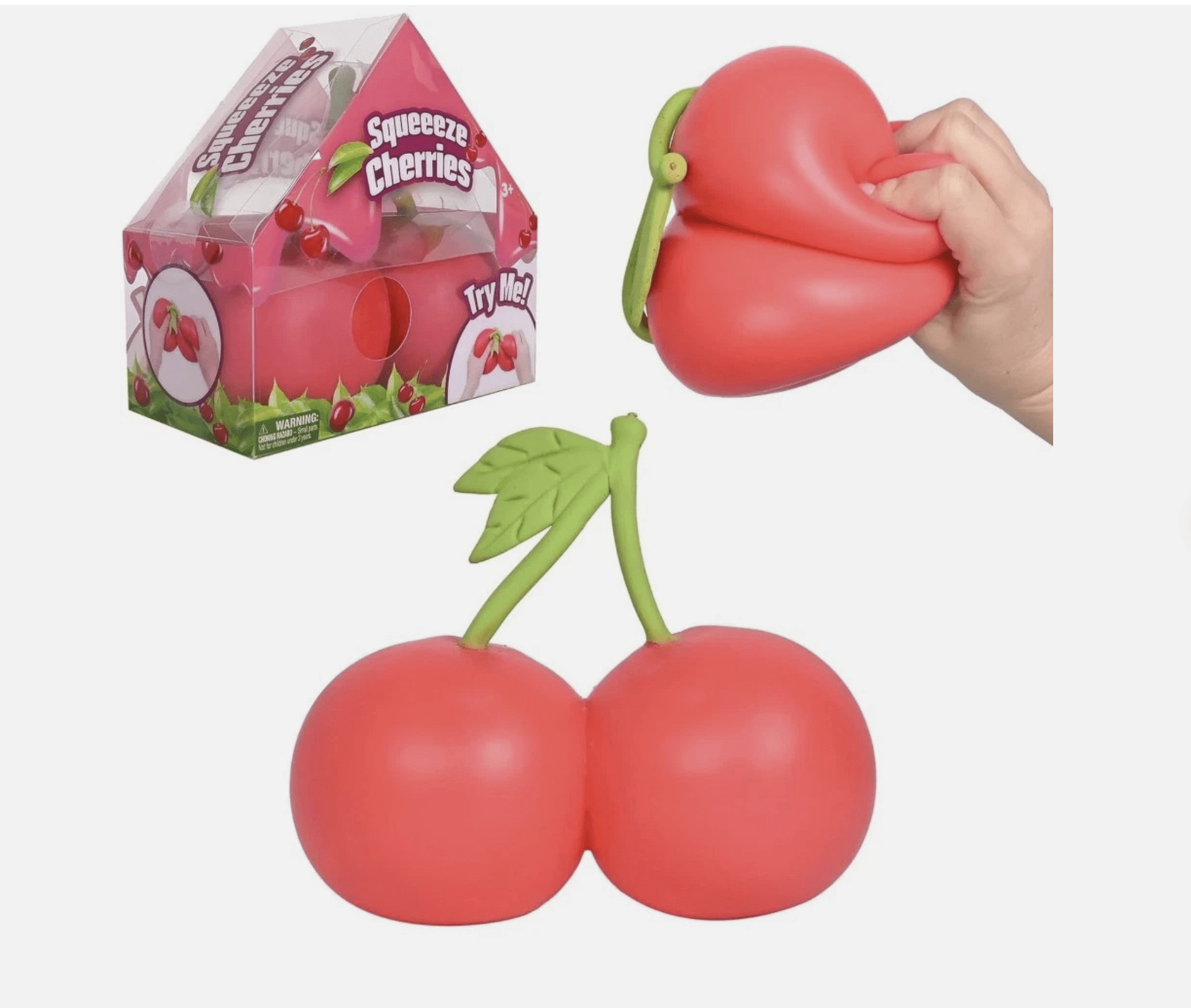 Squeeezy Squishy Jumbo Cherries-Sensory, Massaging, Stress Relieving Figure