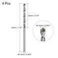 thumbnail image 2 of Uxcell 1.6mm C2/K20 Tungsten Carbide Straight Shank Spiral Flutes Twist Drill Bit 4 Pack, 2 of 5