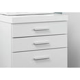 thumbnail image 3 of HomeRoots 333351 26.75 in. White Particle Board & Hollow Core Filing Cabinet with 3 Drawers, 3 of 4