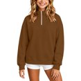 thumbnail image 2 of StSilkitty Sweatshirts for Boys Girls Quarter Zip Long Sleeve Mock Neck Pullover Tops Fall Winter Warm Clothes, 2 of 9
