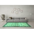 thumbnail image 3 of Ahgly Company Indoor Square Persian Turquoise Blue Traditional Area Rugs, 8' Square, 3 of 4