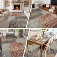 thumbnail image 5 of Vintage Abstract Area Rugs 5'x7', Washable Small Throw Rugs for Laundry Room Playroom, Retro Classic Pattern Texture Brown Indoor Outdoor Rug Non-Slip Low Pile Carpet Runner Reversible Floor Mats, 5 of 8