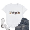 thumbnail image 2 of Trendfront Womens Highland Cow Graphic T Shirt Crewneck Short Sleeve Cute Farm Animal Print Casual Everyday Tee Tops, 2 of 5