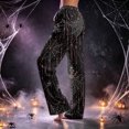 thumbnail image 5 of QWKLEAJ Halloween Pajama Pants Women Loose Fit Elastic Waist Lounge Pants Holiday Party Sleepwear Casual Home Trousers Pumpkin Cat Print Long Bottoms Comfy Nightwear, 5 of 6