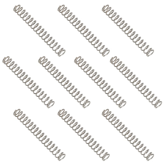 Compression Spring 4 mm OD 0.5 mm Wire 30 mm Free Length Extension Spring for DIY Projects (Silver Tone, Pack of 10)