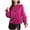Hot Pink, variant on Idoravan Long Sleeve Shirts for Women Women's Spring Summer Fashion Solid Color Long Sleeve Round Neck Top/Shirt