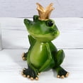 thumbnail image 3 of LAMIRO Frog with Crown Decorative Figurine Frog Statue Resin Animal Crafts Resin Animal Ornament, 3 of 7