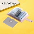 thumbnail image 2 of JUNWELL 26 Card Slots PU Leather Credit Card Storage Bag Unisex Simple Texture Multi-Card Slot Card Bag For Student Multifunction Card Holder For Credit Card ID Window With Money Holder F, 2 of 6
