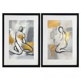 thumbnail image 1 of SET DE 2 CUADROS DECORATIVOS ELABORADOS TOTALMENTE A MANO LUNE ART GALLERY Pinturas modernas hechas totalmente a mano, 1 of 4