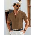 thumbnail image 3 of COOFANDY Beach Shirts for Men Vintage Knit Casual Button Down Shirt Short Sleeve Summer Holiday Clothes, 3 of 6