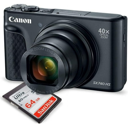 Canon PowerShot SX740 HS Digital Camera | Brand New | Black | & 64GB Card (International Model)