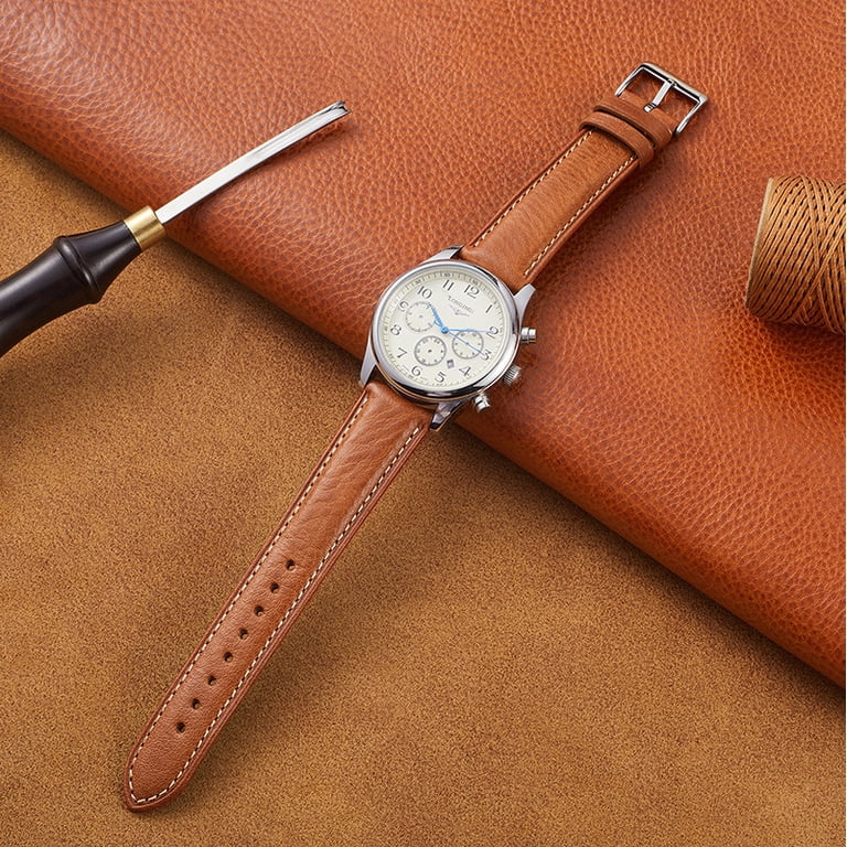 Soft Vegetable Tanned Leather Watch Bands, Quick Release Strap, 18-24mm Amazon.com: Gomvadr Vintage Genuine Top Grain Leather Watch  main image 4