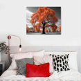 thumbnail image 4 of Nawypu  - Orange, Big Colorful Tree in a Black and White Landscape Scene Canvas Wall Art Home Decor, Gallery Wrapped, Stretched, Framed Ready to Hang, 4 of 4