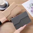 thumbnail image 4 of Multi Slot Wallet for Women Girl ID Card Solid Color Passport Holder Credit Card Holder Coin Purse Small Change Wallet Pink, 4 of 4