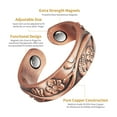 thumbnail image 3 of Magnetia 3Pcs Handmade Magnetic Copper Rings Set for Women, 2.3 inches, Solid Copper Rings Gift for Mom Wife, 3 of 9