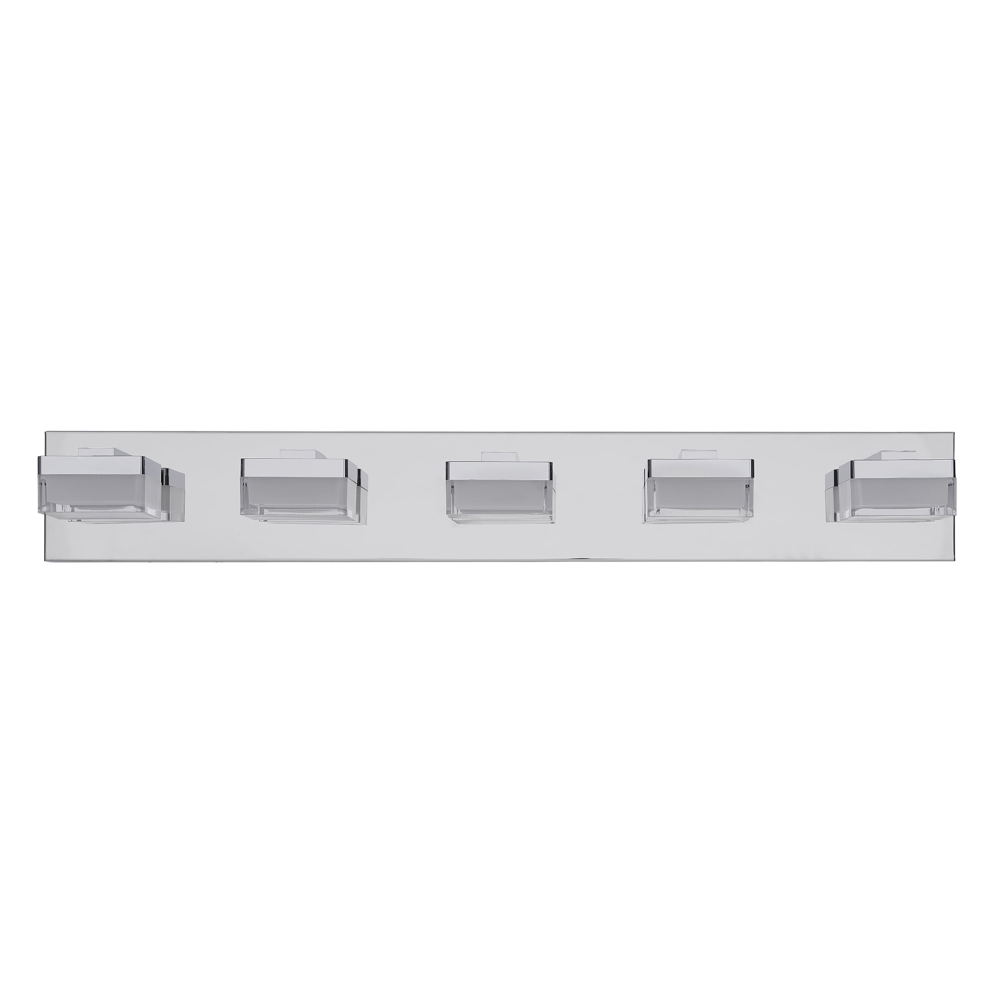 5 Light LED Modern Bathroom Lighting Fixtures Over Mirror 31.5in Dimmable Bathroom Vanity Light Fixture Chrome