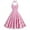 Pink - Halter, variant on IBTOM CASTLE Women's Vintage 1950s Cocktail Party Swing Dress Summer Sleeveless Halter Retro Wedding Formal A-line Midi Dresses XXL Apricot + Green Dots