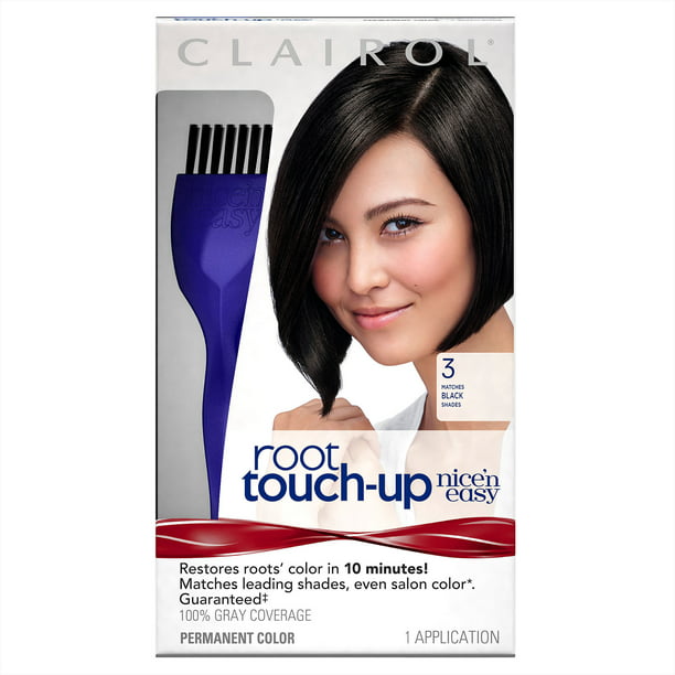 Clairol Nice 'n Easy Root Touch-Up Permanent Hair Color, 3 Black, 1 Kit