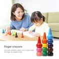thumbnail image 3 of 12pcs Non-toxic Children Safety Color Crayons Baby 3D Finger Art Supplies, 3 of 7