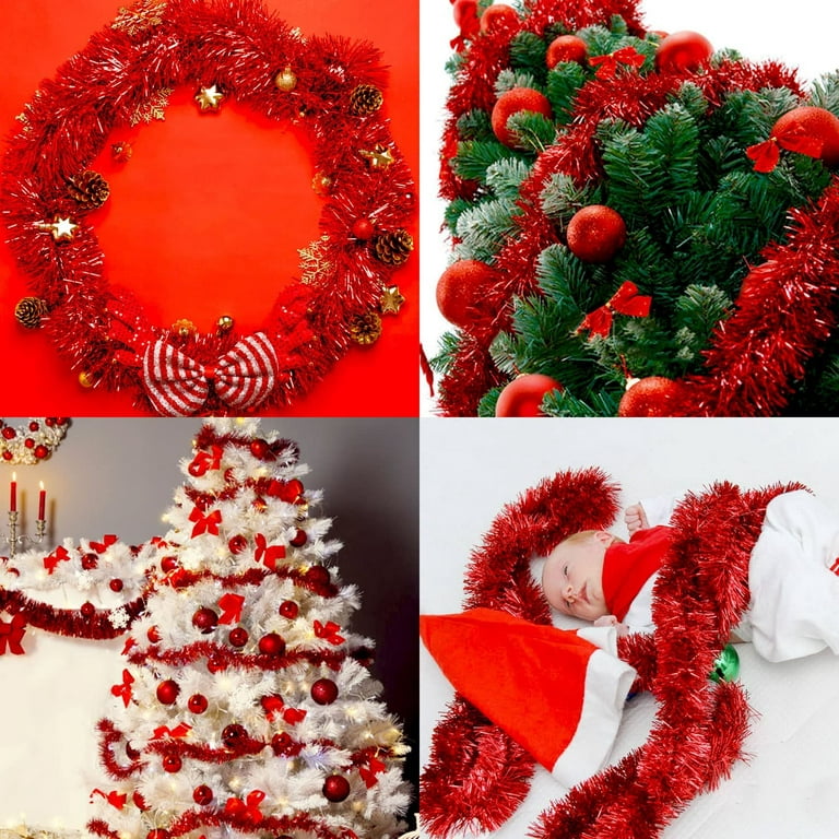 Dezsed Christmas Decorations Clearance Christmas Decoration Wooden Beads  String Christmas Tree Fireplace Garland Ornaments Red A