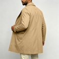 thumbnail image 6 of GrmtClth Men's Lapel Trench Coat Single Breasted Length Long Sleeve Lightweight Business Overcoat Casual Windbreaker Outerwear with Pockets, 6 of 9