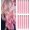 Pink, variant on 12 count Colored Hair Extensions 22 Inch Colorful Clip in Hair Extensions Straight Synthetic Hairpiece for Women Girls Halloween Christmas (22inch,)