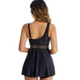thumbnail image 3 of Women's Ribbed Knit High Cut One Piece Swimsuit Bathing Suit, 3 of 3