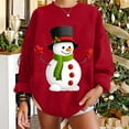 thumbnail image 3 of 50% Off Clear! asdoklhq Plus Size Christmas Clothing,Christmas Sweatshirt for Women Oversized Graphic Casual Crewneck Long Sleeve Pullover Sweatshirt Tops Shirt Blouse, 3 of 5