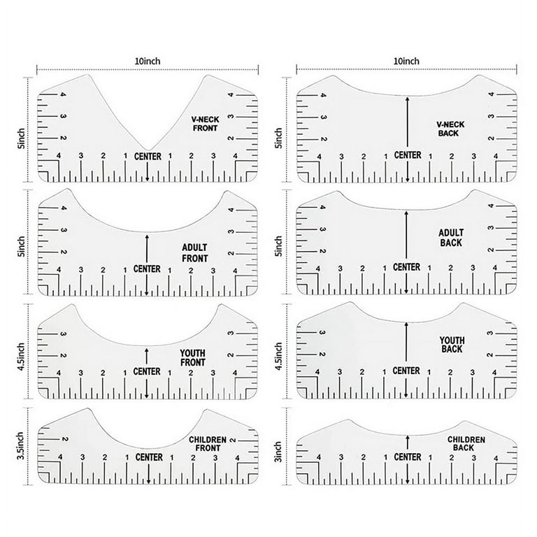 T-Shirt Alignment Guide  Inches and Centimeters Shirt Tool By