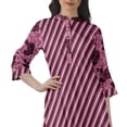 thumbnail image 6 of Moomaya Cotton Tunic Roll Up Sleeves Women Printed Kurti Knee Length Summer Kurta, 6 of 6