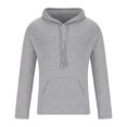 thumbnail image 2 of Mens Gym Hoodies,Sweatshirts for Men Solid Color Pullover with Hood and Pocket Classic Long Sleeve Athletic Workout Tops Casual Hooded Sweatshirt Drawstring Hoody Sweater, 2 of 5