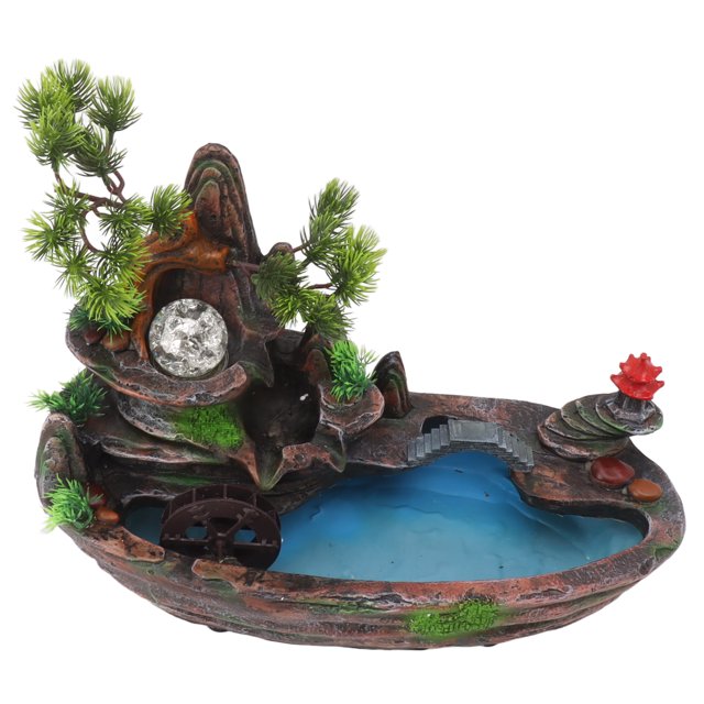 Tabletop Mountain Waterfall, Indoor Water Fountain Ornament Lightweight for Living Room