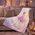 thumbnail image 5 of Enchanting Ballerina Butterfly Whimsical, Festive Pet Portrait Pattern, Warm Flannel Blanket for Living Room and Bedroom, Cat Lovers Just Because Gift, Pet Lover Home Decor, 5 of 6